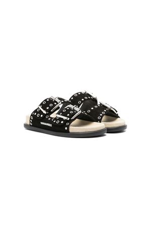 ciabatta in camoscio nero DSQUARED KIDS | 7772101